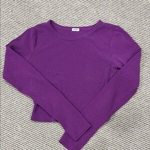 Garage Women's Purple Crew Neck Crop Top
